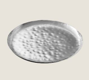 PLAYGROUND S/ STEEL PLATE FLAT ROUND HAMMERED 26CM X6