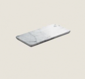 PLAYGROUND STONE MARBLE RECT PLATTER WHITE 18X9CM X1