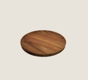 PLAYGROUND ACACIA WOODEN PLATE FLAT ROUND 15CM X6