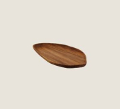 PLAYGROUND ACACIA DEEP DISH LEAF 13X7CM X6
