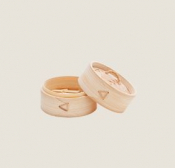 PLAYGROUND MINI BAMBOO STEAMER ROUND 8CM 6CM TALL X6