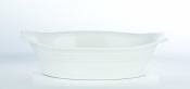 WHITE BAKEWARE OVAL EARED DISH 22.5CM(38CL)/7inch(13OZ)