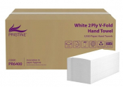 PRISTINE CLASSIC PURE 2PLY V-FOLD HAND TOWEL WHITE