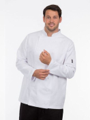 UNISEX BUTTON LONG SLEEVE CHEF JACKET WHITE XXLARGE