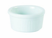 DPS PORCELAIN WHITE FLUTED RAMEKIN 6OZ