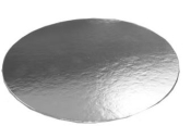 SILVER ROUND CAKE CARD 6inch