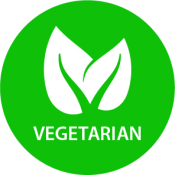 25MM REMOVABLE LABEL VEGETARIAN