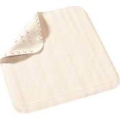 SQUARE RUBBER SHOWER MAT WHITE 53cm x 53cm