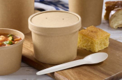 KRAFT LID FOR 8OZ & 12OZ SOUP POTS 90MM X 500