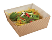 SAVORI OPEN TRAY SQUARE KRAFT 150/125 X1 50/125 X 60MM