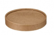 16OZ KRAFT SOUP LID PP LINED MICROWAVABLE