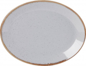 DPS PORCELITE SEASONS STONE OVAL PLATE 11.8inch