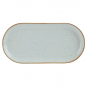 SEASONS STONE NARROW OVAL PLATE 32X20CM  X6  118132ST