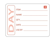 DISSOLVABLE PREPARED FOOD LABELS 75X50MM X250
