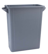 GREY SLIM RECYCLING BIN 65L