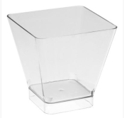 15CL SQUARE CLEAR PLASTIC BOWL