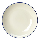 STEELITE ALUMINA VITRIFIED BLUE DAPPLE COUPE BOWL 64.5OZ