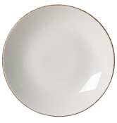 STEELITE ALUMINA VITRIFIED BROWN DAPPLE COUPE PLATE 10inch