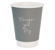 12OZ GREY SIGNATURE SINGLE WALL HOT CUP X1000  D01063