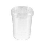 TAMPER EVIDENT TUB & LID 520ML FILL PP X380