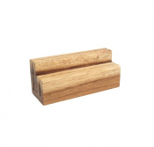 T&G MENU HOLDER WITH 2 SLOTS RUSTIC ACACIA 140X50X60MM  X6
