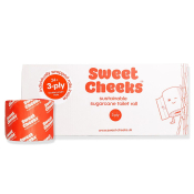 SWEET CHEEKS 3PLY SUGARCANE TOILET ROLL X 24 (400 SHEET)