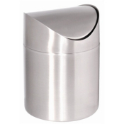 SWING TOP TABLETOP BIN STAINLESS STEEL