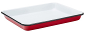UTOPIA EAGLEENAMEL BAKING TRAY RED 11inch (28CM) F50022