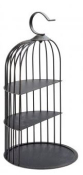 UTOPIA AGED BLACK COPPER VINTAGE BIRDCAGE PRESENTATION STAND 17inch