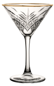 UTOPIA TIMELESS VINTAGE GOLD MARTINI GLASS 8OZ 23CL X12