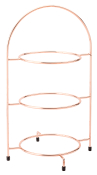 UTOPIA COPPER PLATED 3-TIER CAKE PLATE STAND 16.5inch