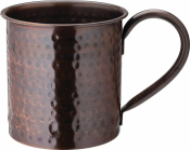 UTOPIA AGED COPPER HAMMERED MUG 19OZ 54CL F93032