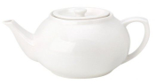 UTOPIA VITRIFIED PORCELAIN PURE WHITE TEAPOT 30OZ
