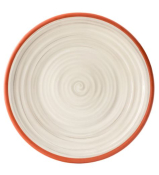UTOPIA CALYPSO MELAMINE WHITE PLATE 14inch