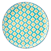 UTOPIA CADIZ VITRIFIED PORCELAIN BLUE/YELLOW PLATE 10.6inch