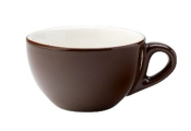 UTOPIA SUPER VITRIFIED PORCELAIN BARISTA BROWN CAPPUCCINO CUP 7OZ