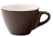 UTOPIA SUPER VITRIFIED PORCELAIN BARISTA BROWN FLAT WHITE CUP 5.5OZ
