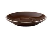 UTOPIA SUPER VITRIFIED PORCELAIN BARISTA BROWN ESPRESSO SAUCER 4.5inch