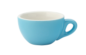UTOPIA SUPER VITRIFIED PORCELAIN BARISTA BLUE CAPPUCCINO CUP 7OZ