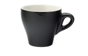 UTOPIA SUPER VITRIFIED PORCELAIN BARISTA BLACK TULIP CUP 6.3OZ