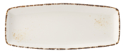 UTOPIA VITRIFIED PORCELAIN CREAM UMBRA OBLONG PLATE 12inch