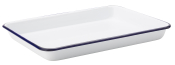 UTOPIA EAGLE ENAMEL WHITE BAKING TRAY 11X8.5inch
