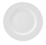 UTOPIA VITRIFIED PORCELAIN PURE WHITE WIDE RIM PLATE 10.6inch