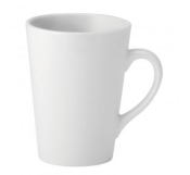 UTOPIA VITRIFIED PORCELAIN PURE WHITE LATTE MUG 8.5OZ