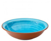 UTOPIA SUPERIOR TERRACOTTA SALSA SKY BLUE BOWL 8inch
