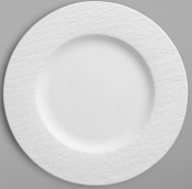 ROCK GLACIER WHITE 27CM FLAT RIMMED PLATE