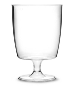 SHORT STEMMED WINE GLASS 6.7OZ PLASTIC 200ML X250