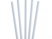 WHITE SHAKE STRAW UNWRAPPED 8MMX200MM 30X200 STRAWS X6000