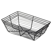 BLACK WIRE BASKET 24X18X8.5CM            X6