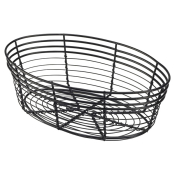 WIRE BASKET, OVAL 25.5 X 16 X 8CM       X6